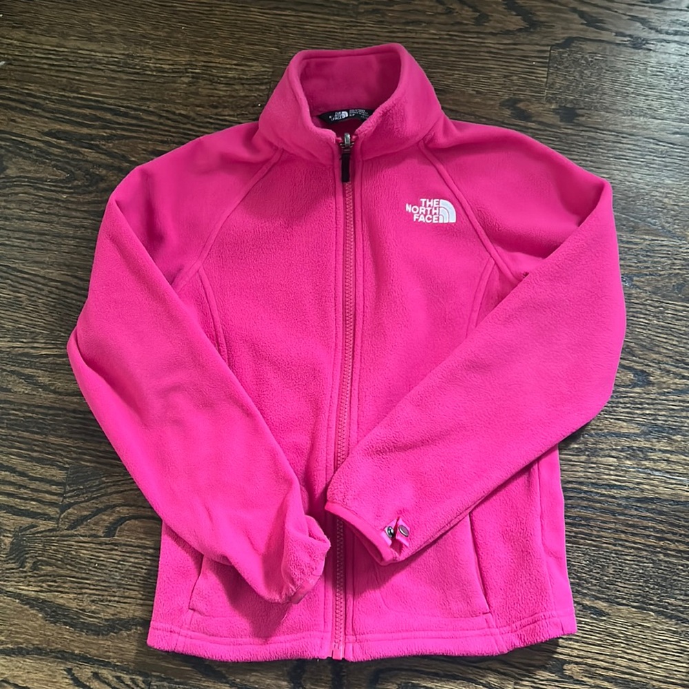 North Face zip up girls fleece